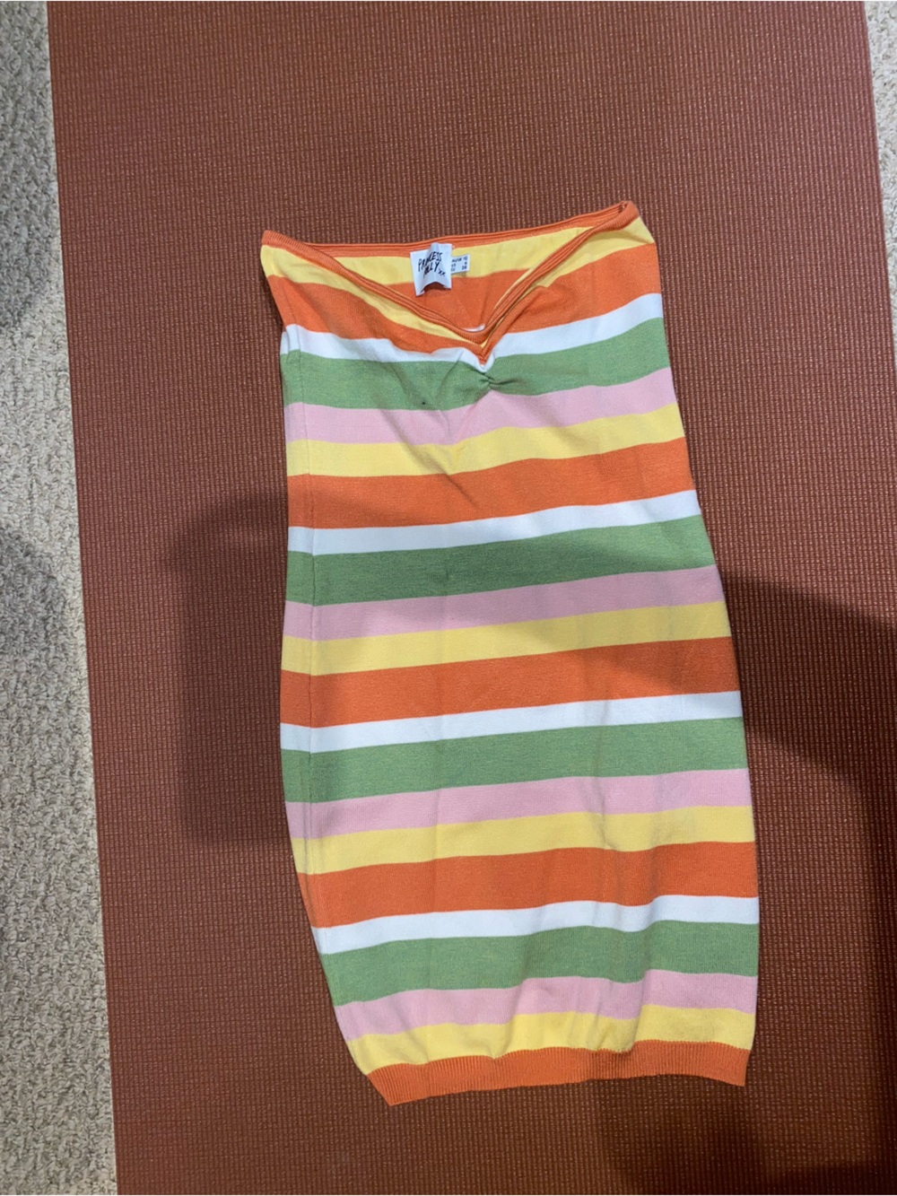 Princess Polly Strapless Striped Knit Mini Dress
